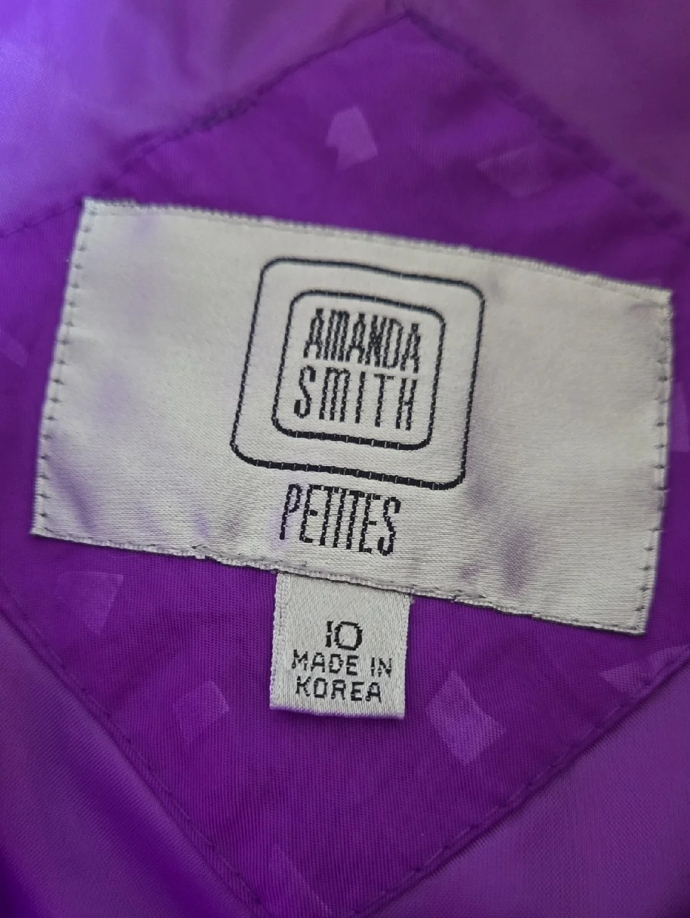 Amanda Smith Vintage  Purple Nylon Trench Coat